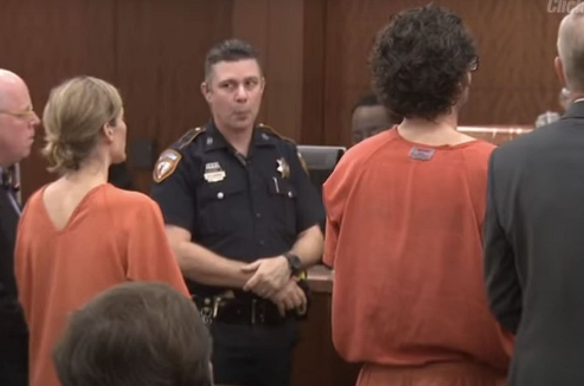 Valerie McDaniel and Leon Jacob appear in court (Image via YouTube/@KPRC 2 Click2Houston)